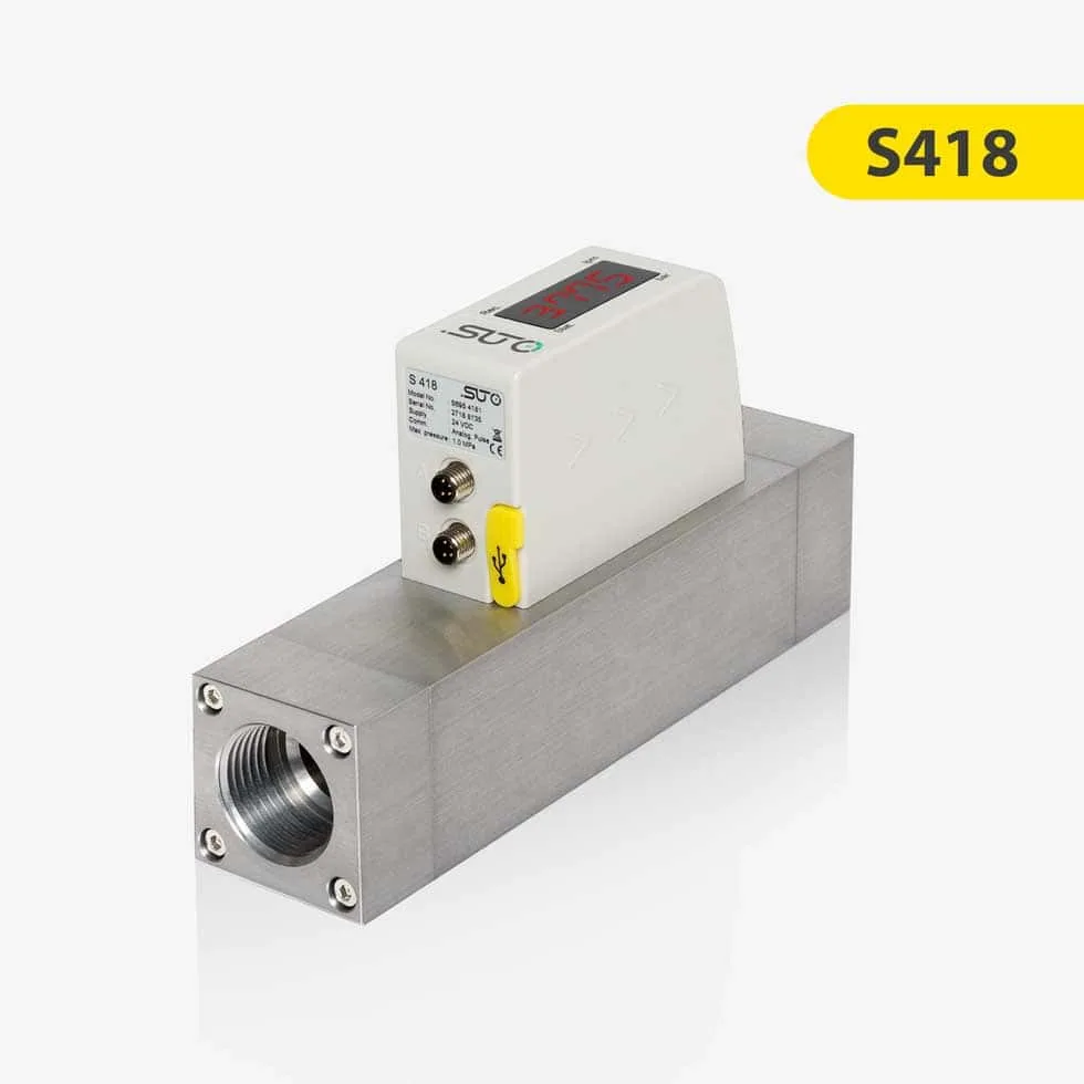 Compact flow meter provides accurate consumption and cost monitoring of gas supplies and consumers.